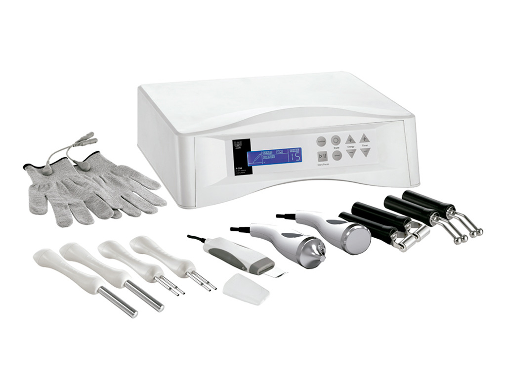 Weelko 5 in 1 Beauty Salon Machine (High-Conductivity Gloves, Bio Skin Smoother, Ultrasound, Galvanic and Skin Scrubber)